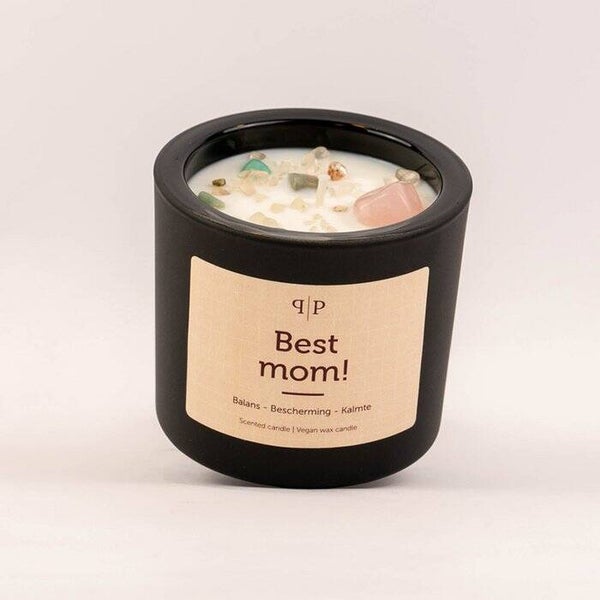 Edelsteen geurkaars: Best mom!