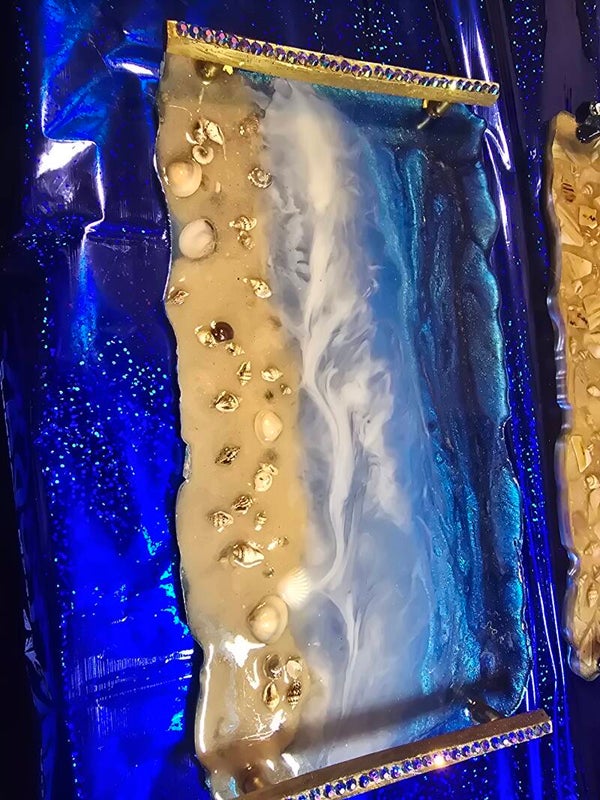 Large beach themed trays