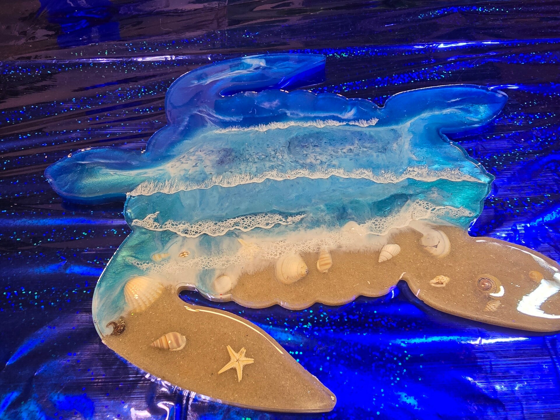 Large sea turtle tray