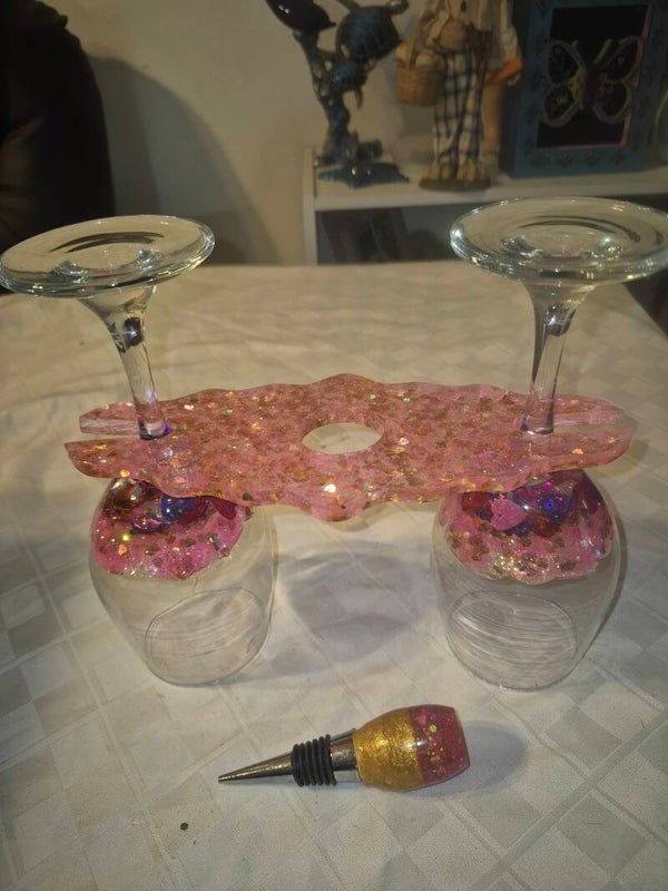 Valentine's day wine glasses gift set