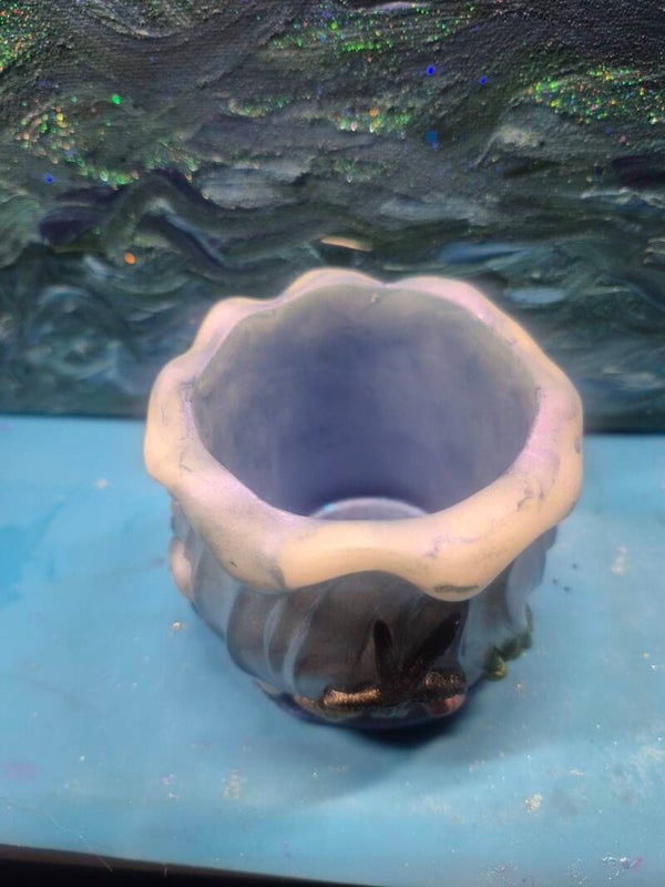 Small coastal themed plant pot