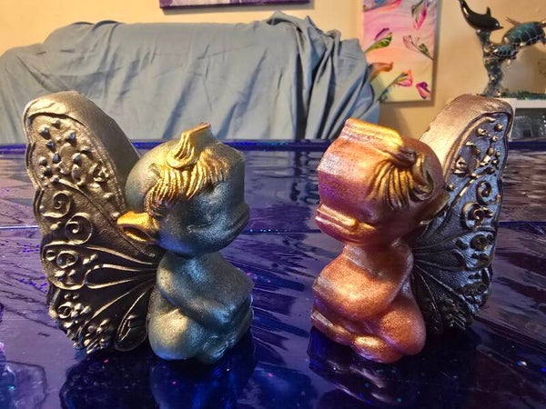 Adorable sets of resin fairies