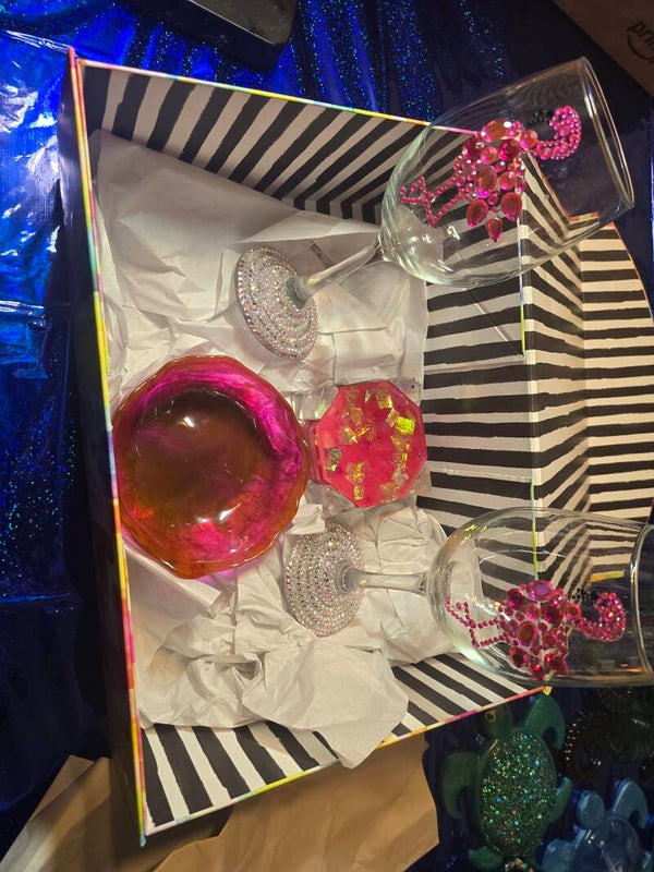 Wine glass gift bos