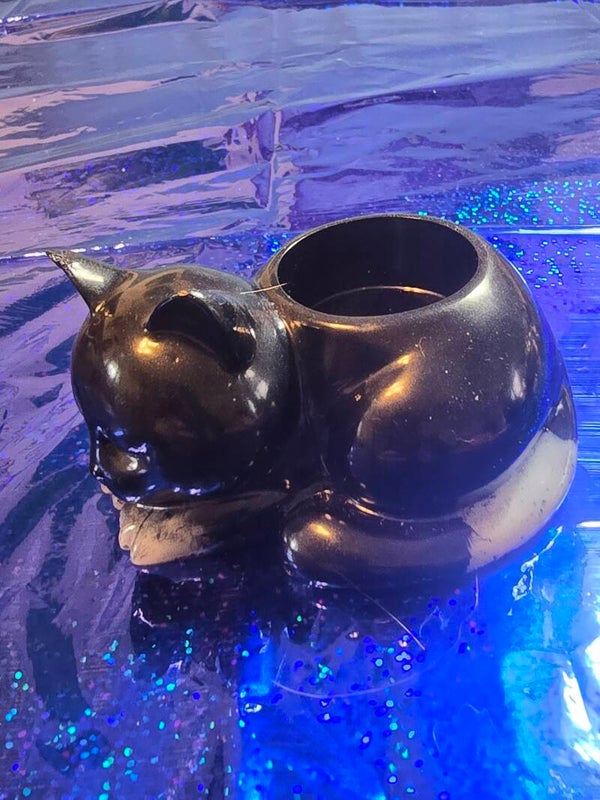 Kitty cat votive candle holder