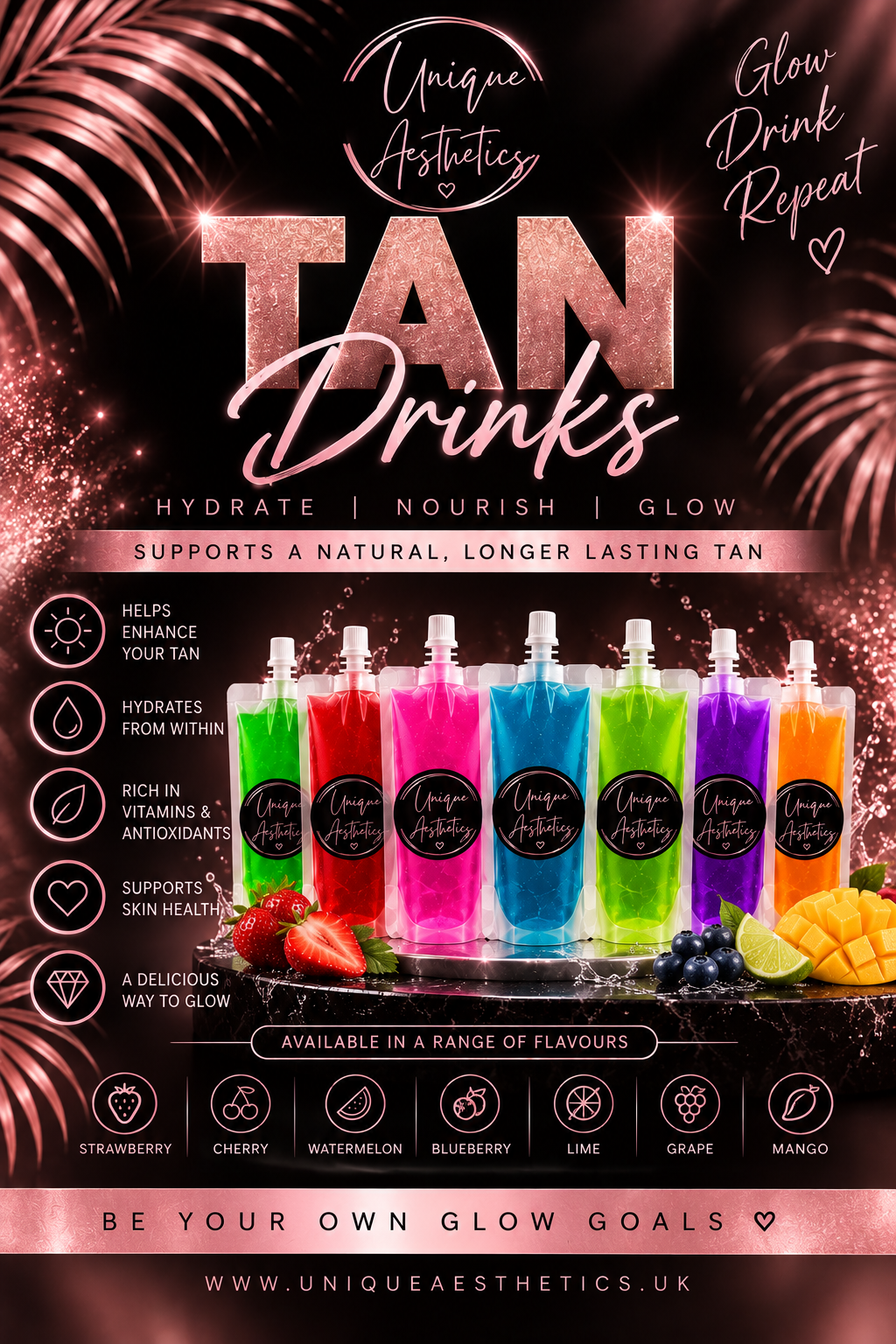 Tan accelerator drinks