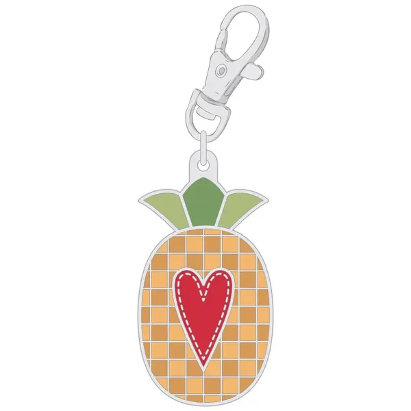 Lori Holt Home Town Enamel Charm Happy Pineapple # ST-31083