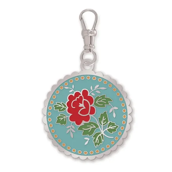 Lori Holt Mercantile Enamel Happy Charm Rose # ST-34015