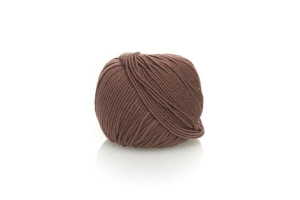Merino Wolle 80 extrafein Farbe 385 Mittelbraun (Kopie)