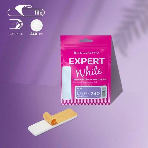 STALEKS EXPERT 51 Limas adhesivas-buff para lima corta, 240 grit (10 uds.)