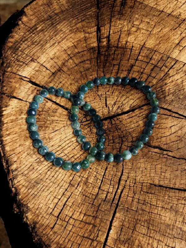 Bracelet en Agate Mousse – Harmonie & Renouveau