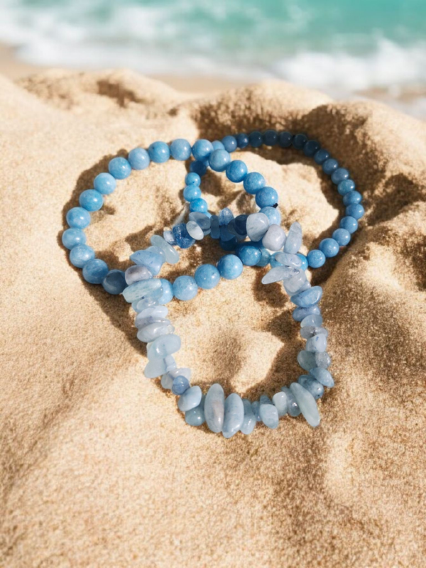 Bracelet en Aigue-Marine – Sérénité & Communication