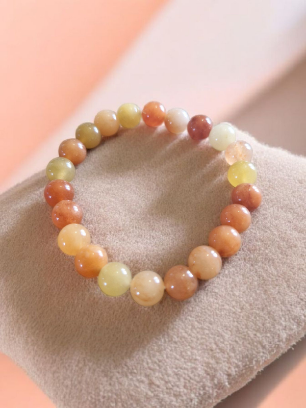 Bracelet en Calcédoine Orange – Douceur & Vitalité