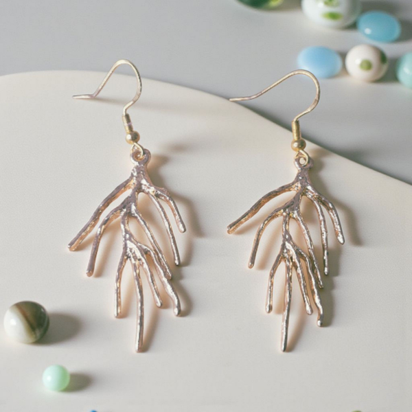 Boucles d’oreilles – Brindilles Dorées