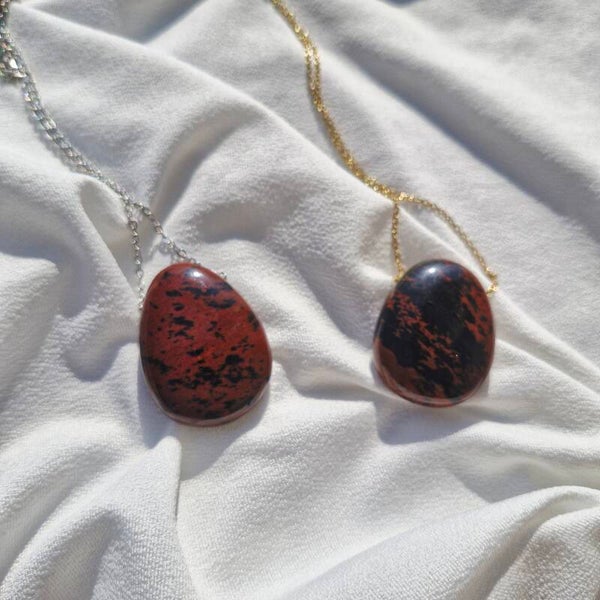 Collier Obsidienne Acajou