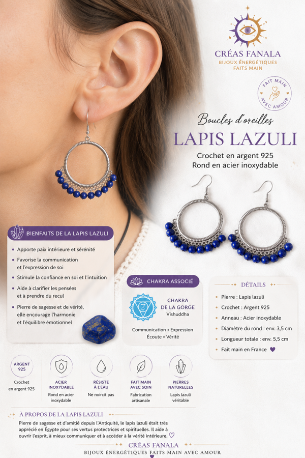 Boucles d’oreilles Lapis-Lazuli