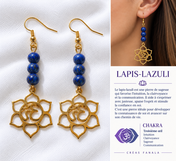 Boucles d’oreilles Lapis-Lazuli