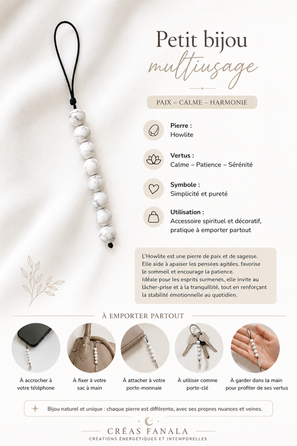 Petit bijou Howlite