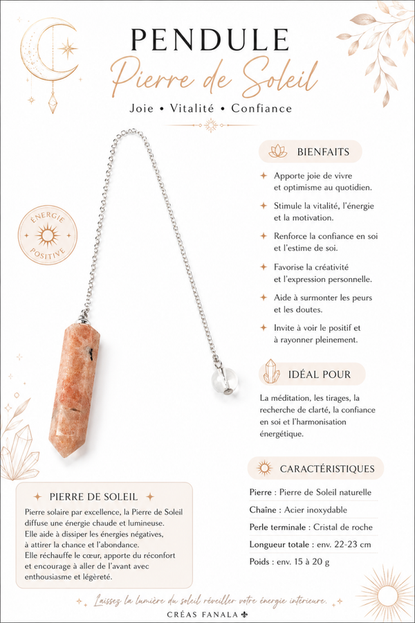 Pendule Pierre du soleil
