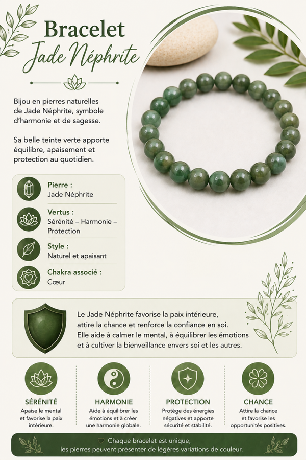Bracelet en Jade Néphrite