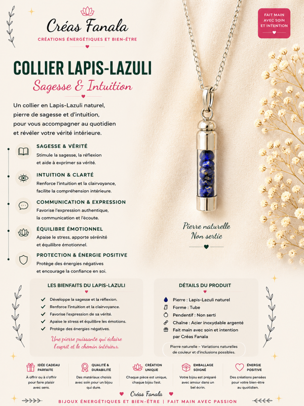 Lapis-lazuli en fiole de verre