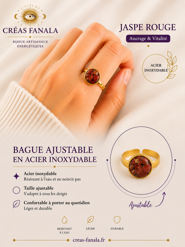 Bague Jaspe Rouge