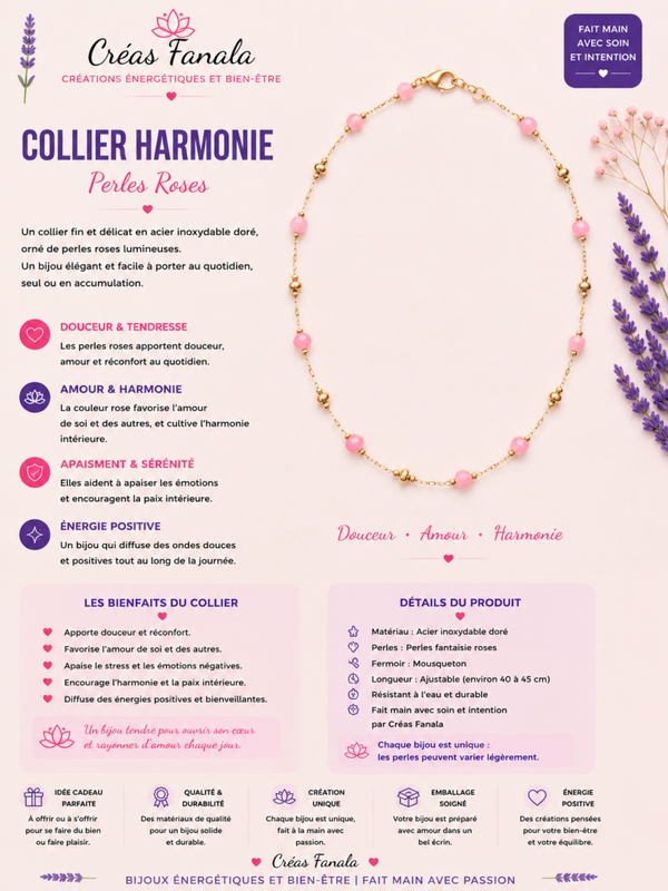 Collier – Rose délicat
