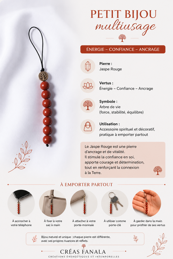 Petit bijou Jaspe Rouge – Énergie & Stabilité