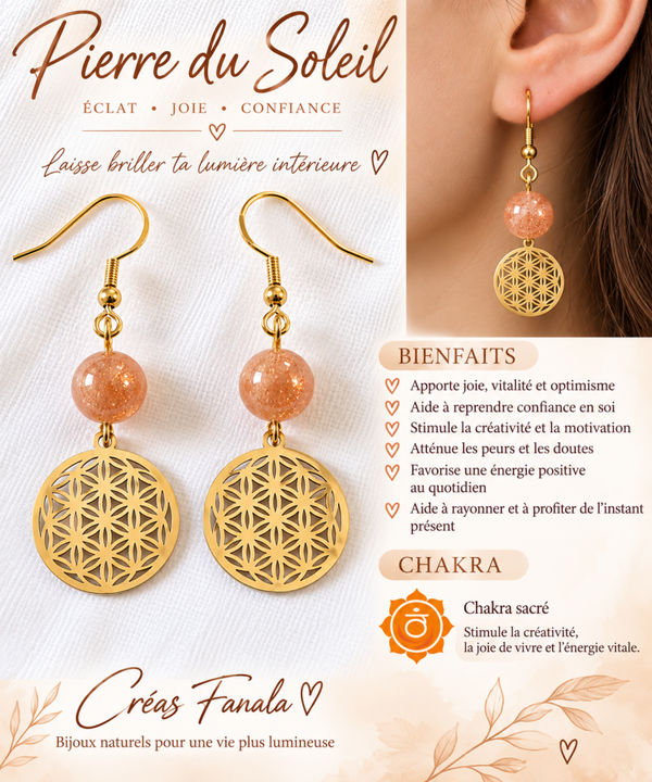 Boucles d’oreilles Pierre du Soleil