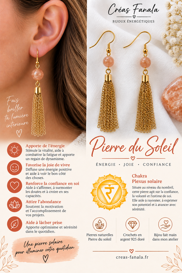 Boucles d’oreilles Pierre du Soleil