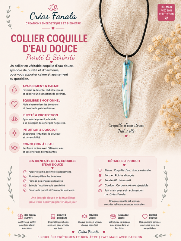 Collier – Coquille d’Eau Douce