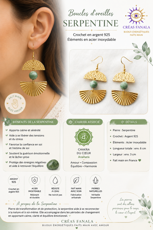 Boucles d’oreilles Serpentine