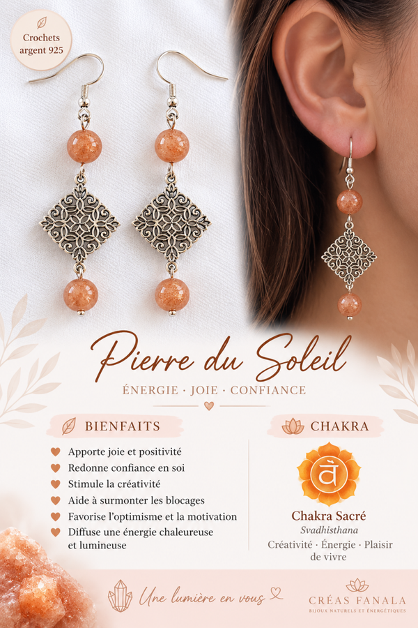 Boucles d’oreilles Pierre du Soleil