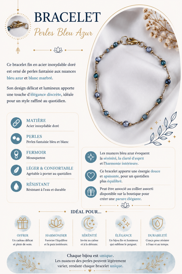 Bracelet – Azur délicat