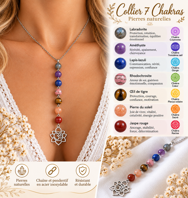 Collier 7 Chakra - Om