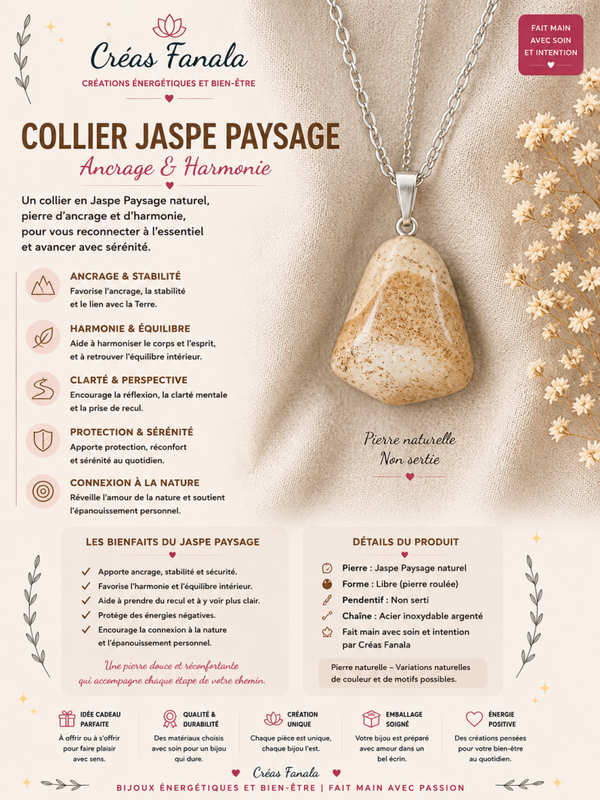 Collier – Jaspe Paysage