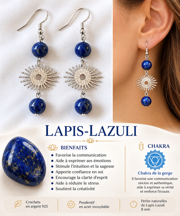 Boucles d’oreilles Lapis-Lazuli