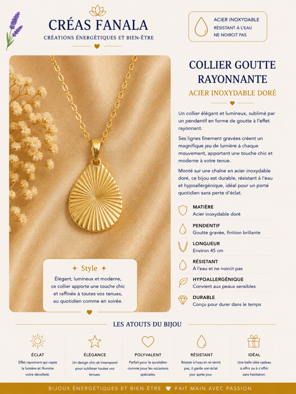 Collier Goutte Dorée