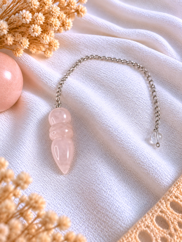 Pendule en Quartz Rose Argenté