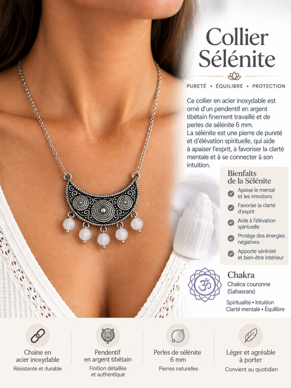 Collier Sélénite
