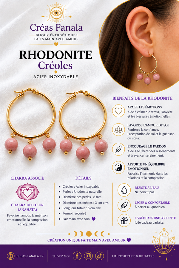 Créoles Rhodonite