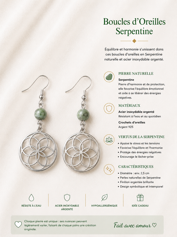Boucles d’oreilles Serpentine