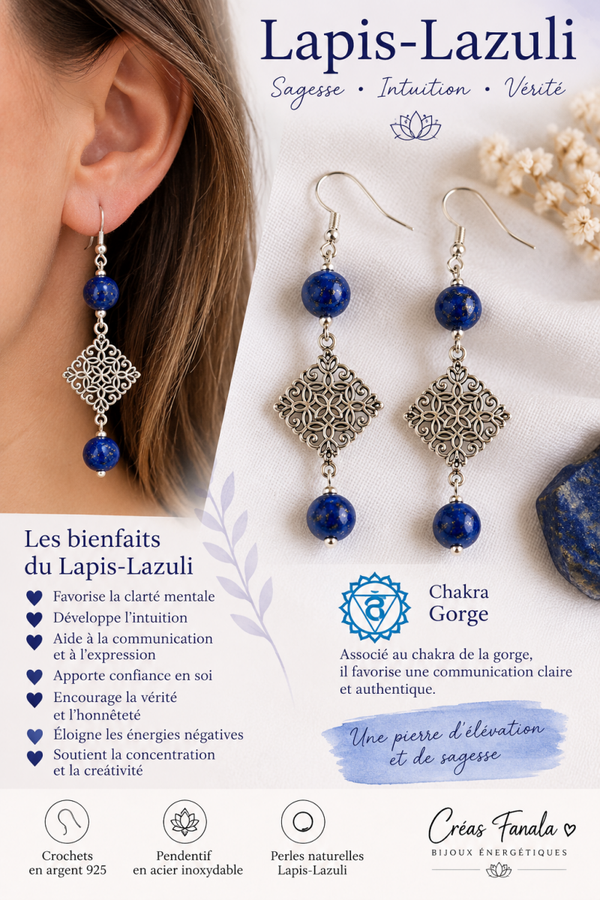 Boucles d’oreilles Lapis-Lazuli