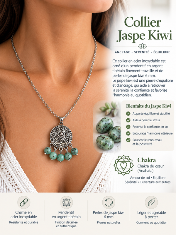 Collier Jaspe Kiwi