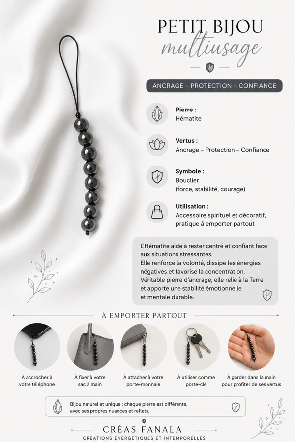 Petit bijou en Hématite