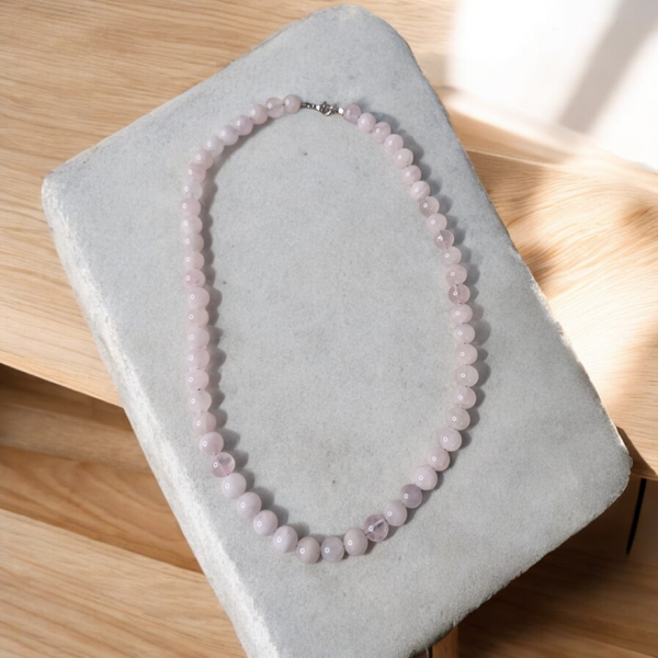 Collier de perles – Quartz Rose