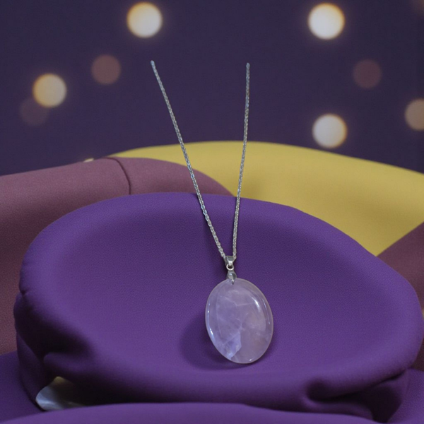 Collier en acier inoxydable et Améthyste