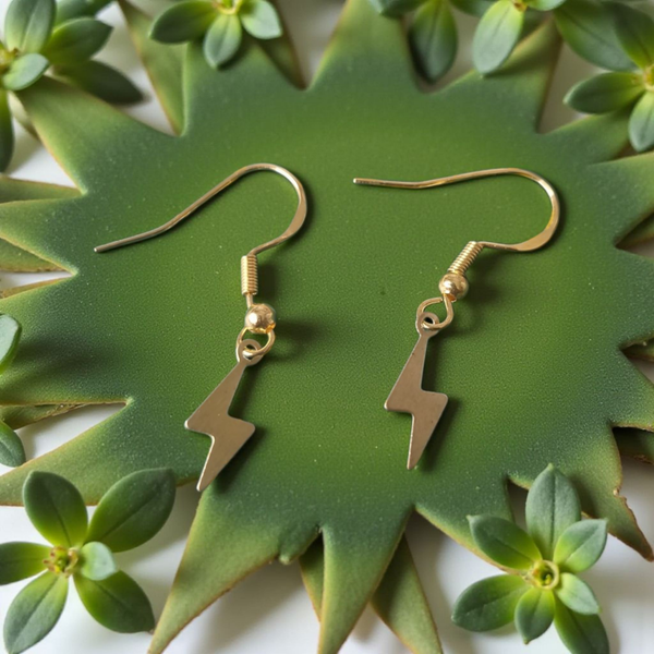 Boucles d’oreilles – Éclairs Dorés