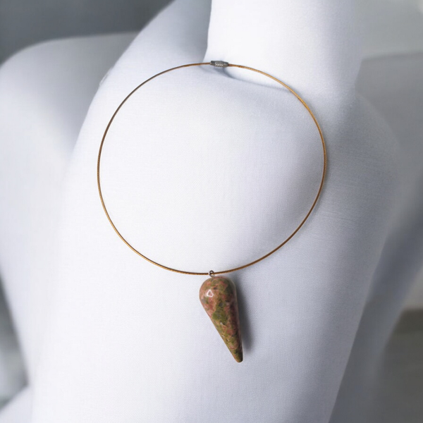 Collier pendentif – Unakite