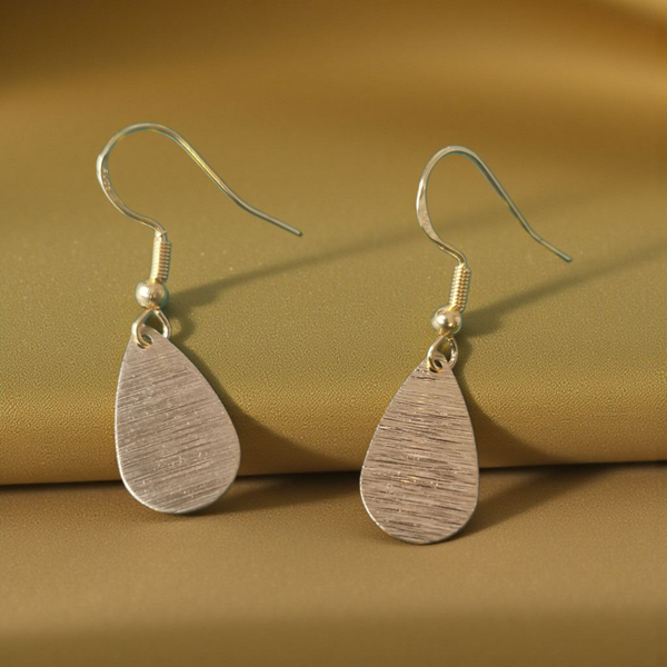 Boucles d’oreilles – Gouttes Brossées