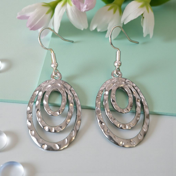 Boucles d’oreilles – Ondes Argentées